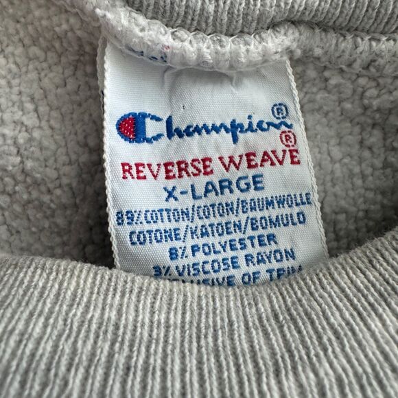 VTG Massachusetts State Police Champion Reverse Weave Gray Sweatshirt Men’s XL - Picture 4 of 6